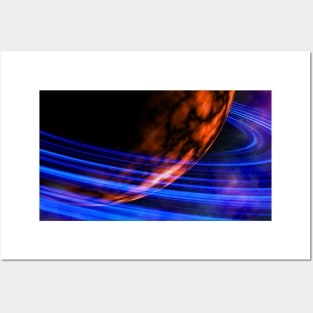 Planet with Gas Rings Posters and Art